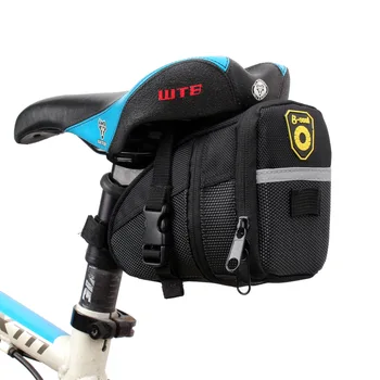 

B-SOUL Bicycle Saddle Bag Rainproof Reflective Shockproof Cycling Bike Tube Rear Tail Seatpost Bag Bike Accessories