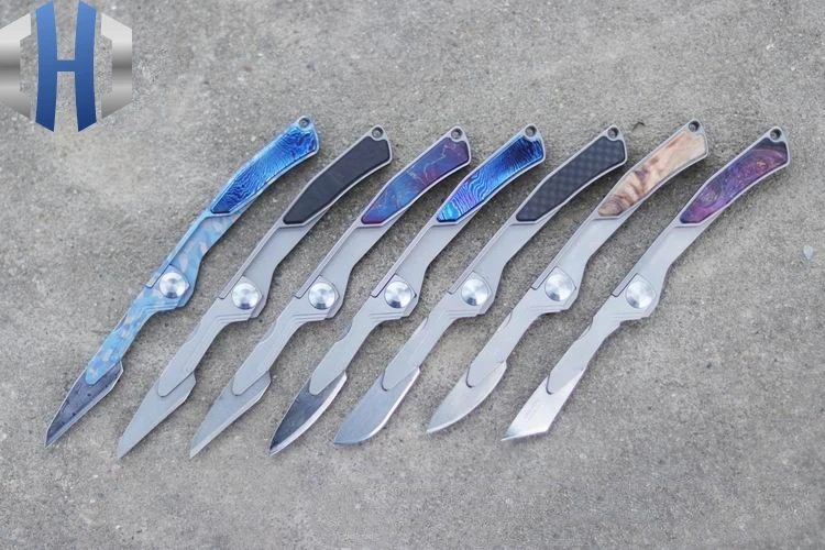 Stock New 2019 January Delivery Titanium Folding Scalpel Pocket Outdoor Knife Portable Knife EDC Tools Utility Knife