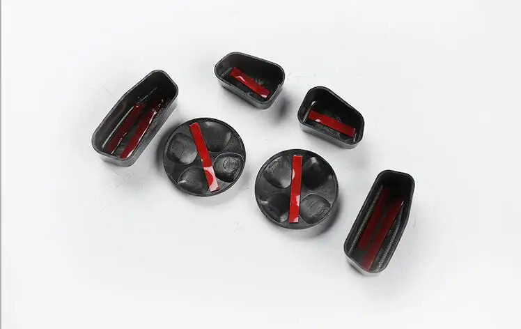 car seat button trim for Alfa Romeo Giulia 2017 carbon fiber accessories  (17)