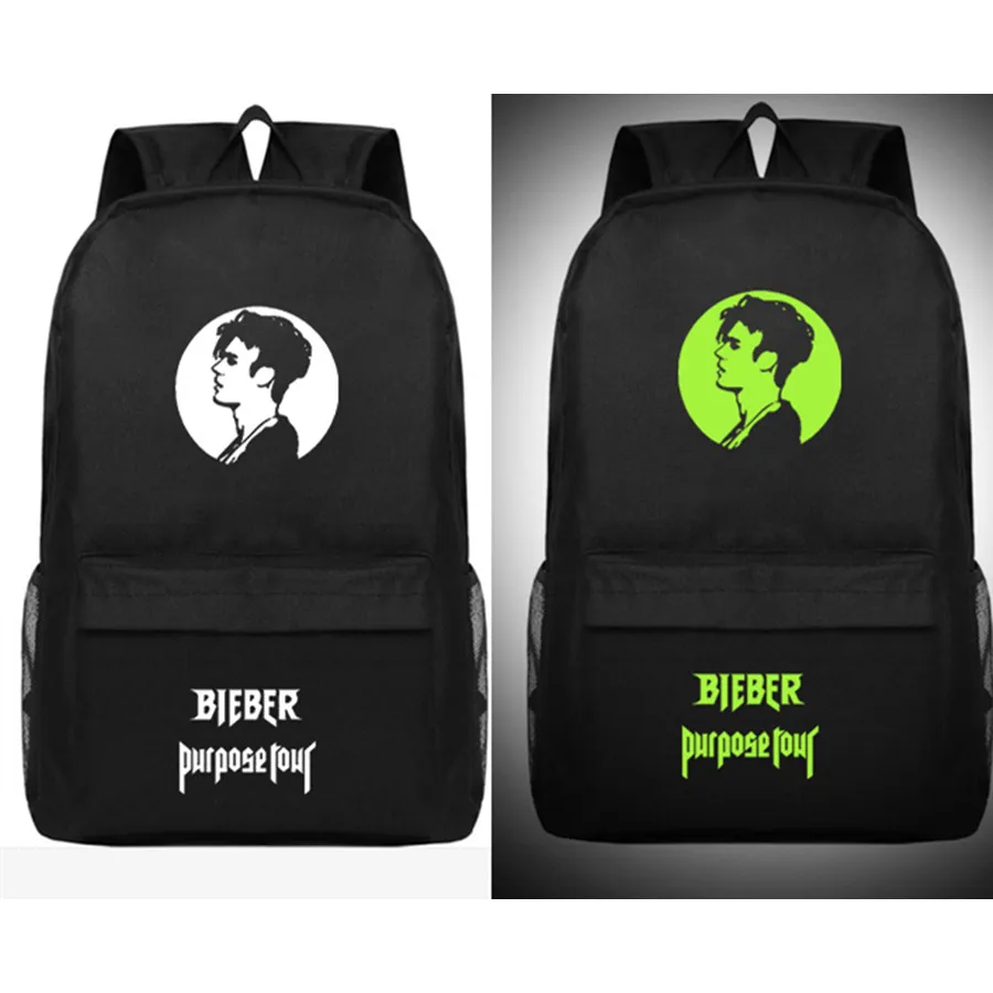 

Justin Bieber Fans Backpack Shoulder School Teenagers School Bags Travel Shoulder Bag Laptop Bags