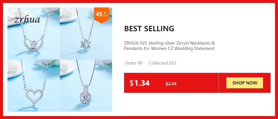 ZRHUA 1 шт. высокое качество блестящие подвески ожерелья для женщин ювелирные изделия Романтический Кристалл Стразы 925 пробы Серебряный Кулон Bijoux