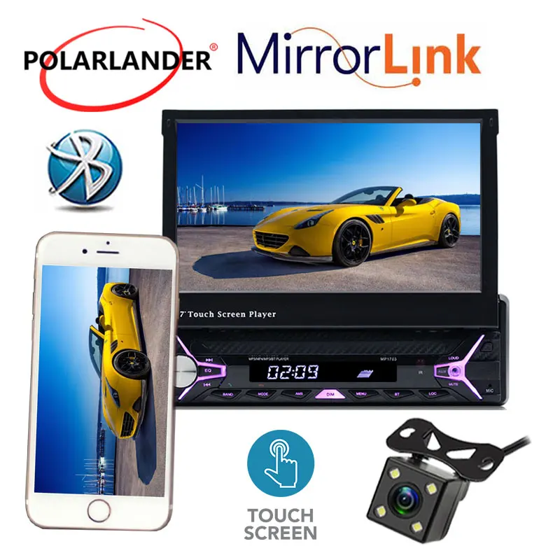 Автомагнитола магнитола Mp5 Автомобильное радио MP3 / RDS USB SD TF карта 1 Din 7 дюймов