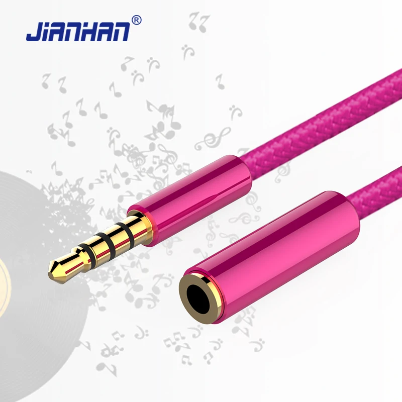 

AUX Audio Extension Cable 3.5mm Male to Female Stereo Aux Audio Cable Nylon Braided for PC Headphone Cellphone DVD MP3/4