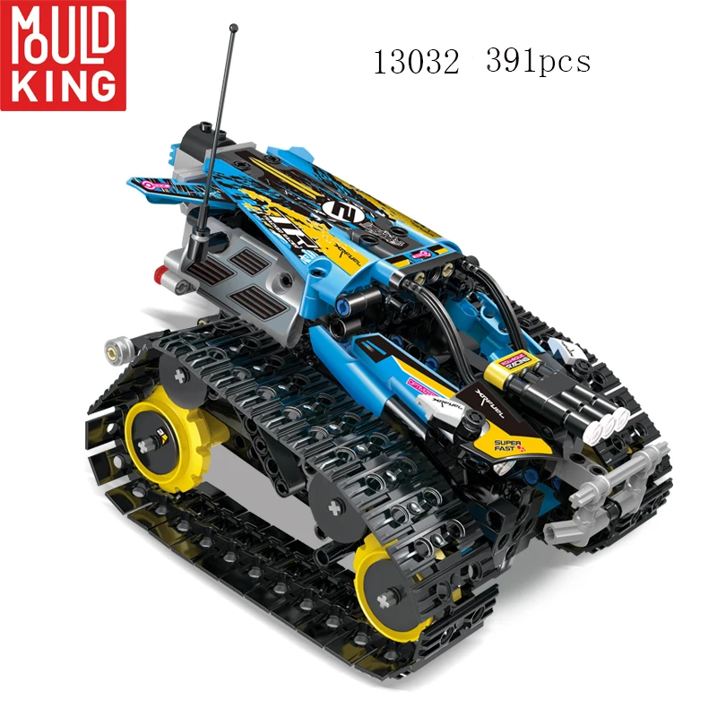 

Mould King Technic RC Tracked Racer Model Building Blocks13032 13036 391pcs Creator APP Remote Control Car Bricks Toys For Kids
