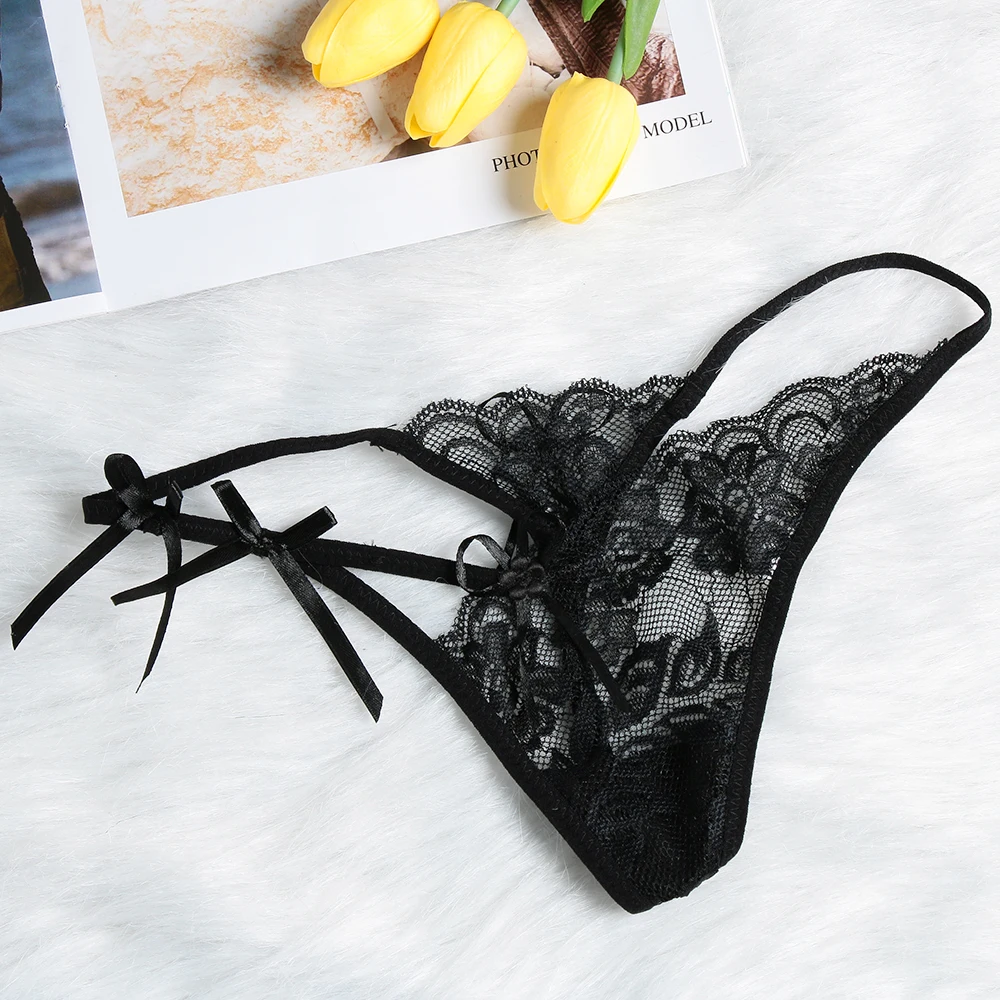 

1PC Sexy Erotic Lace Panties G-String for Women Mesh Thong Underwear Low Rise Briefs Lingerie Ladies Bandage T-back Underpants