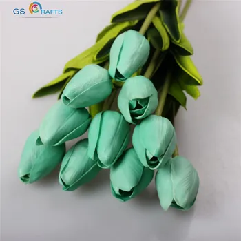

GSCRAFTS 30pcs/lot Colorful Silk Flowers artificial flower Mini tulip Home Decor for wedding small Tulipa bouquet decoration