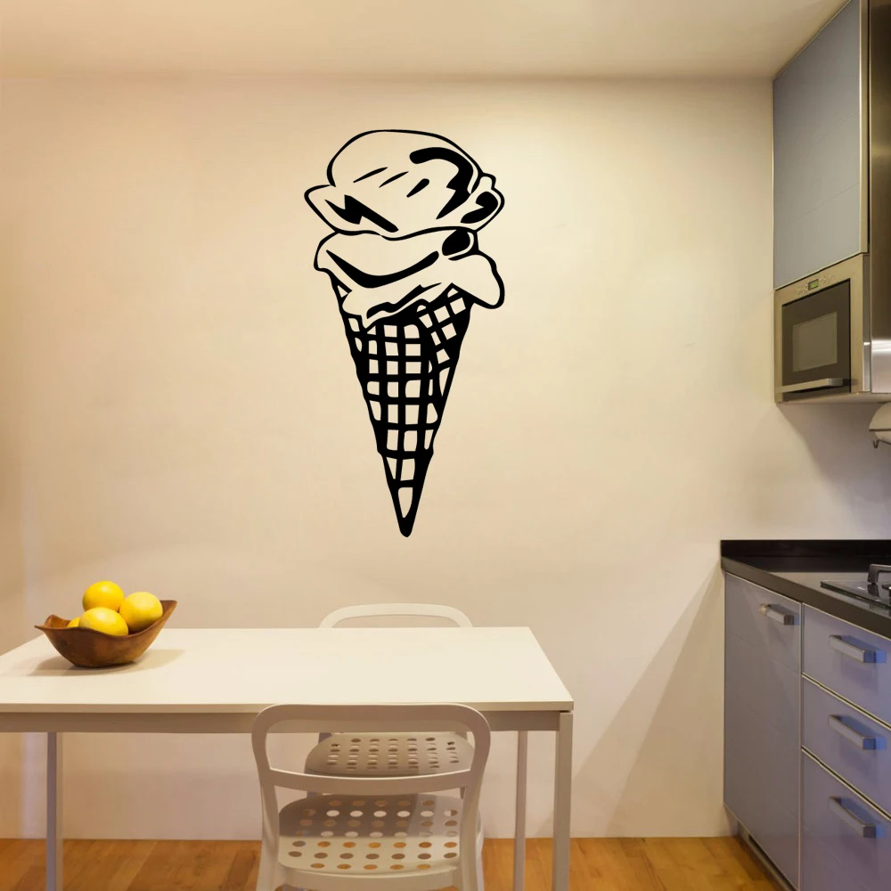 3D ice cream Home Decor Wall Stickers Removable Wall Sticker Art Decoration DIY Home Decor