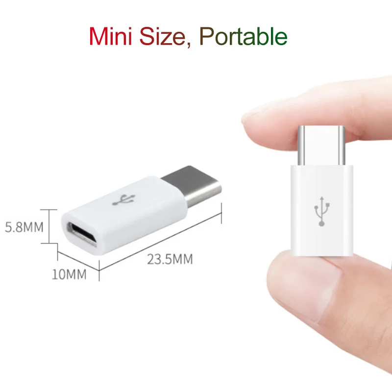 2 шт. Type C к Micro USB зарядному адаптеру для Huawei P40 OTG конвертер Samsung S20 Xiaomi Mi 10 Redmi Note 8