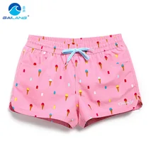 Женские пляжные шорты, розовые плавательные короткие купальники, Мультяшные сексуальные быстросохнущие милые тренировочные шорты для бега, бодибилдинга, сексуальные