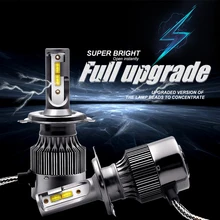 Carro LEVOU Lâmpada Do Farol H1 H4 H7 H11 9005 Hb3 9006 Lâmpada LED Lâmpadas CSP Hb4 12 v 24 v w 8000LM 60 6500 k Auto Luzes de Farol Kit
