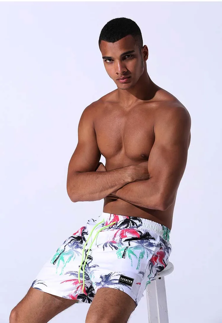 Новинка, мужские шорты для плавания, летняя быстросохнущая одежда для пляжа, пляжные шорты, мужские спортивные Бермуды, купальный костюм