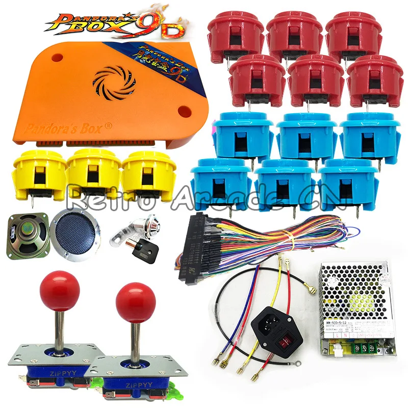 Pandora box 9D Jamma board 2222 in 1 with zippy joystick push button DIY Arcade kit For coin operated game machine Pandora's 9 Pandora box 9D Jamma board 2222 in 1 with zippy joystick push button DIY Arcade kit For coin operated game machine Pandora's 9
