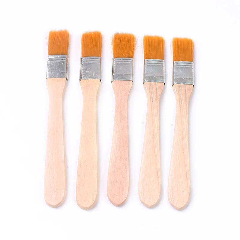 

5pcs/set Wooden Nylon Hair Oil Painting Brush Devices Surface/Inner Cleaning Tools