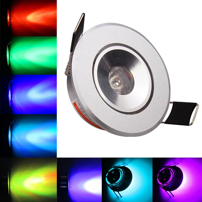 LED Ceiling Spot Light LED Ceiling Spot Lamp 3W RGB With Remote Recessed light Bulbs AC220V 3W Downlight Birthday party Colorful