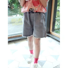 Детские джинсовые шорты для девочек Новая летняя повседневная одежда модные штаны из чистого хлопка