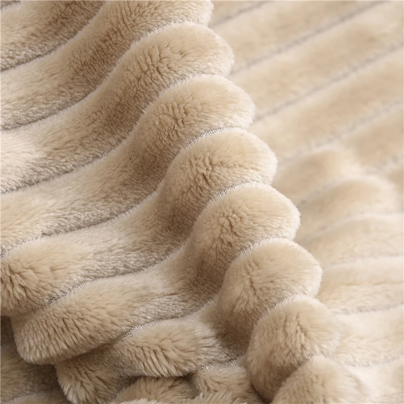 Solid Color Winter Flannel Blanket Soft Warm Fuzzy Faux Fur Mink Throw Artificial Cashmere Bedspread Sofa Cover Blankets