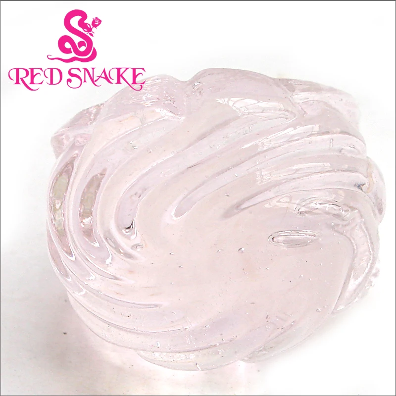 

RED SNAKE Fashion Ring Handmade light pink Whirlpool design Murano Glass Rings