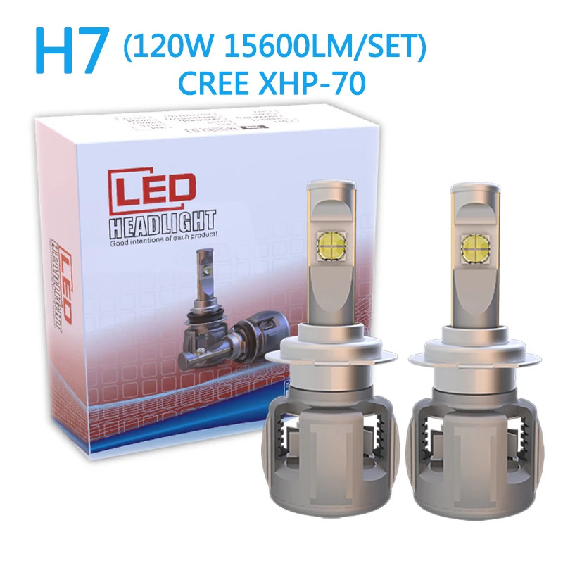 11,11 12v 120w 15600lm 6000k CR-EE XHP70 светодиодный фар автомобиля h7 h4 h13 5202 9005 9006 9012X70 H11 светодиодный фары для автомобиля