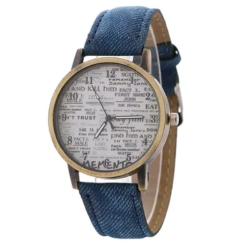 

2020 Special Offer Ms Han Edition Newspaper Design Bracelet Watch Hot Style Cowboy Take Manufacturers Selling Fashion Table