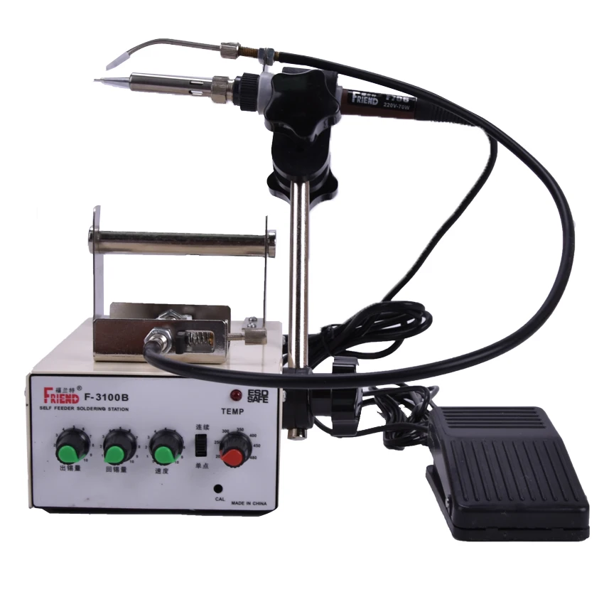 F3100B Multi function Foot Soldering Machine Automatic Tin Feeding