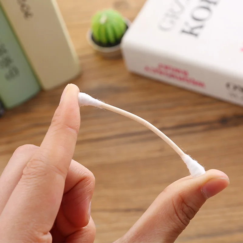 100pcs Pack 2018 New Bamboo Cotton Buds Cotton Swabs Tips Medical Ears Clean Wood Sticks Health 5