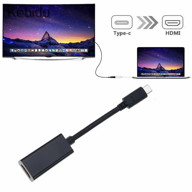 USB C Type C to HDMI Adapter 3 1 Male to HDMI Female Cable Adapter Converter USB C Type C to HDMI Adapter 3.1 Male to HDMI Female Cable Adapter Converter for Samsung S9/8 Plus HTC HUAWEI LG G8