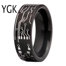 Free Shipping USA UK Canada Russia Brazil Hot Sales 8MM CIRCUIT BOARD His/Her Shiny Black Men's Tungsten Carbide Wedding Ring Free Shipping USA UK Canada Russia Brazil Hot Sales 8MM CIRCUIT BOARD His/Her Shiny Black Men's Tungsten Carbide Wedding Ring