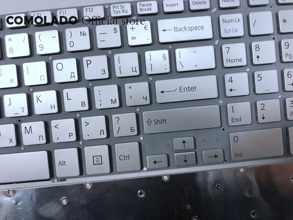 BG Bulgarian Laptop keyboard For Sony Vaio SVF15 FIT15 SVF151 SVF152 SVF153 SVF1541 SVF15E BG keyboard Silver Without Frame BU BG Layout -2