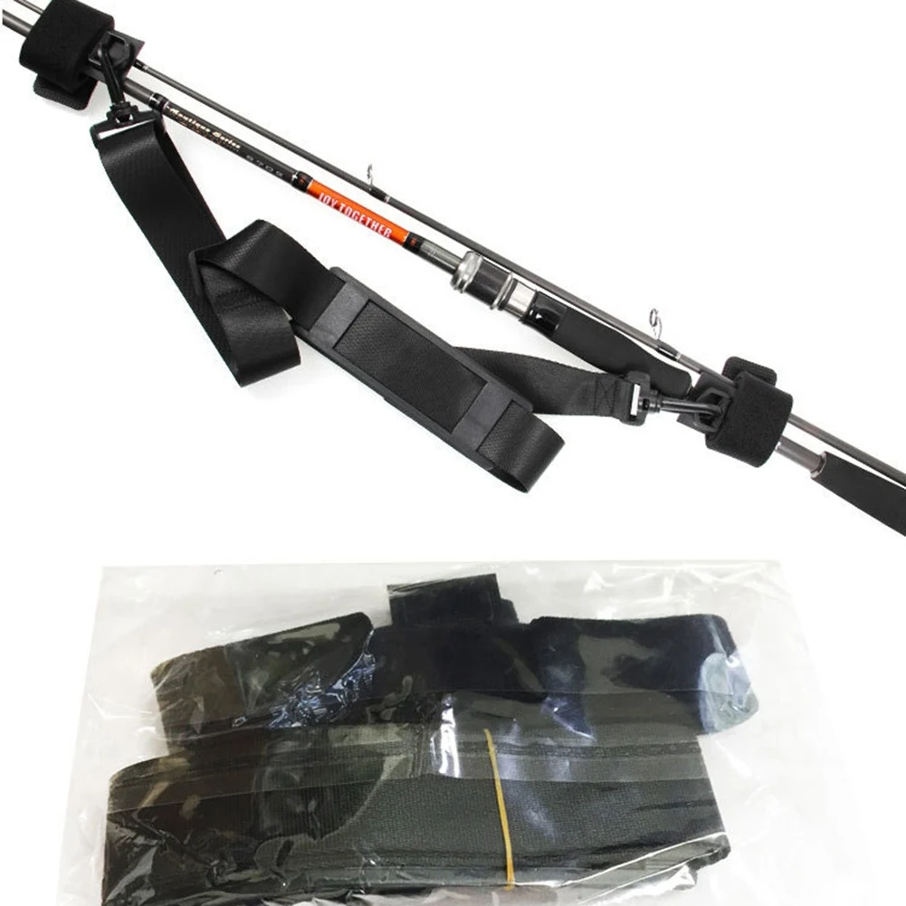 

High Elastic Fishing Rod Shoulder Strap Belt Carry Band OK Cloth Portable Adjustable Tackle Shoulder Travel Holder Fishing Tools