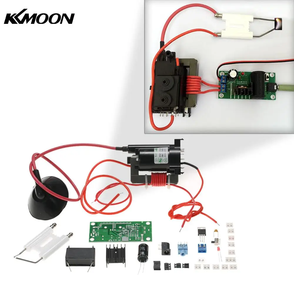

20KV ZVS Tesla Coil Booster High Voltage Generator Plasma Music Arc Speaker Kits Driver Board DIY + Ignition Coil + Spray Point