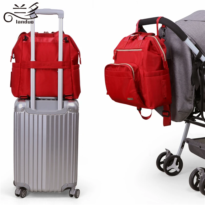 

newest LAND Mommy Diaper Bags Mother Large Capacity Travel Nappy Backpacks with changing mat Convenient Baby Nursing Bags MPB80