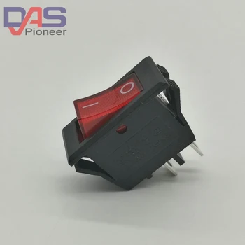 

Rocker Switch KCD3 2Pin 6A 250V 10A125VRed Button With Light On - Off Rocker Power Switches