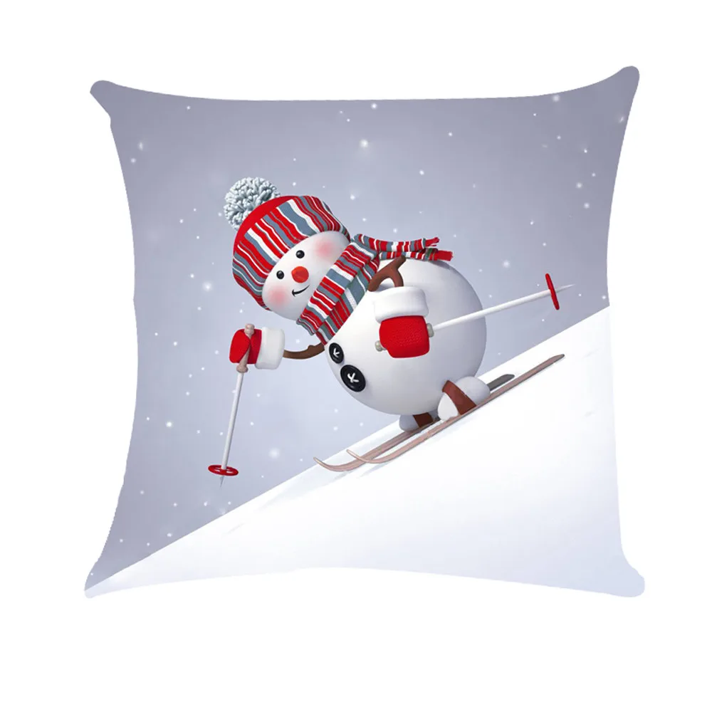 Наволочки на подушки, Рождественский Чехол на подушку, Рождественский Снежный счастливый Санта Клаус, супер мягкий Чехол на подушку, Fronha De Travesseiro