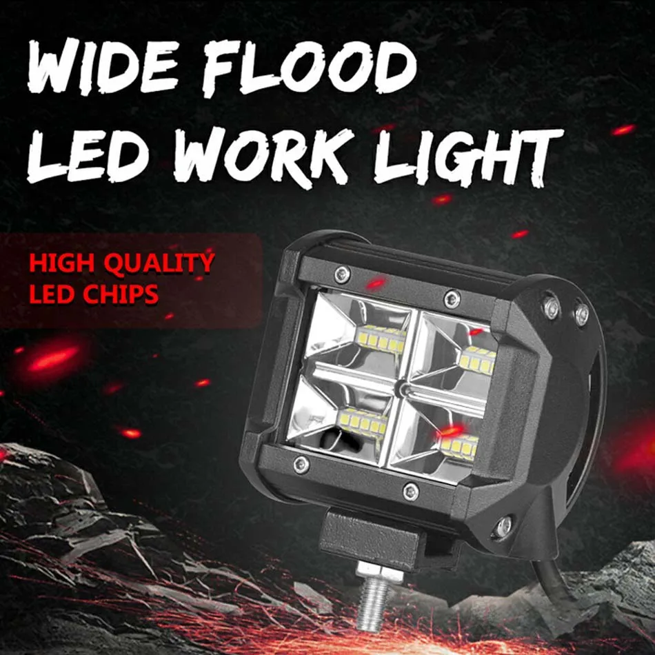 4 inch Wide Flood Beam CREE led work light (1)