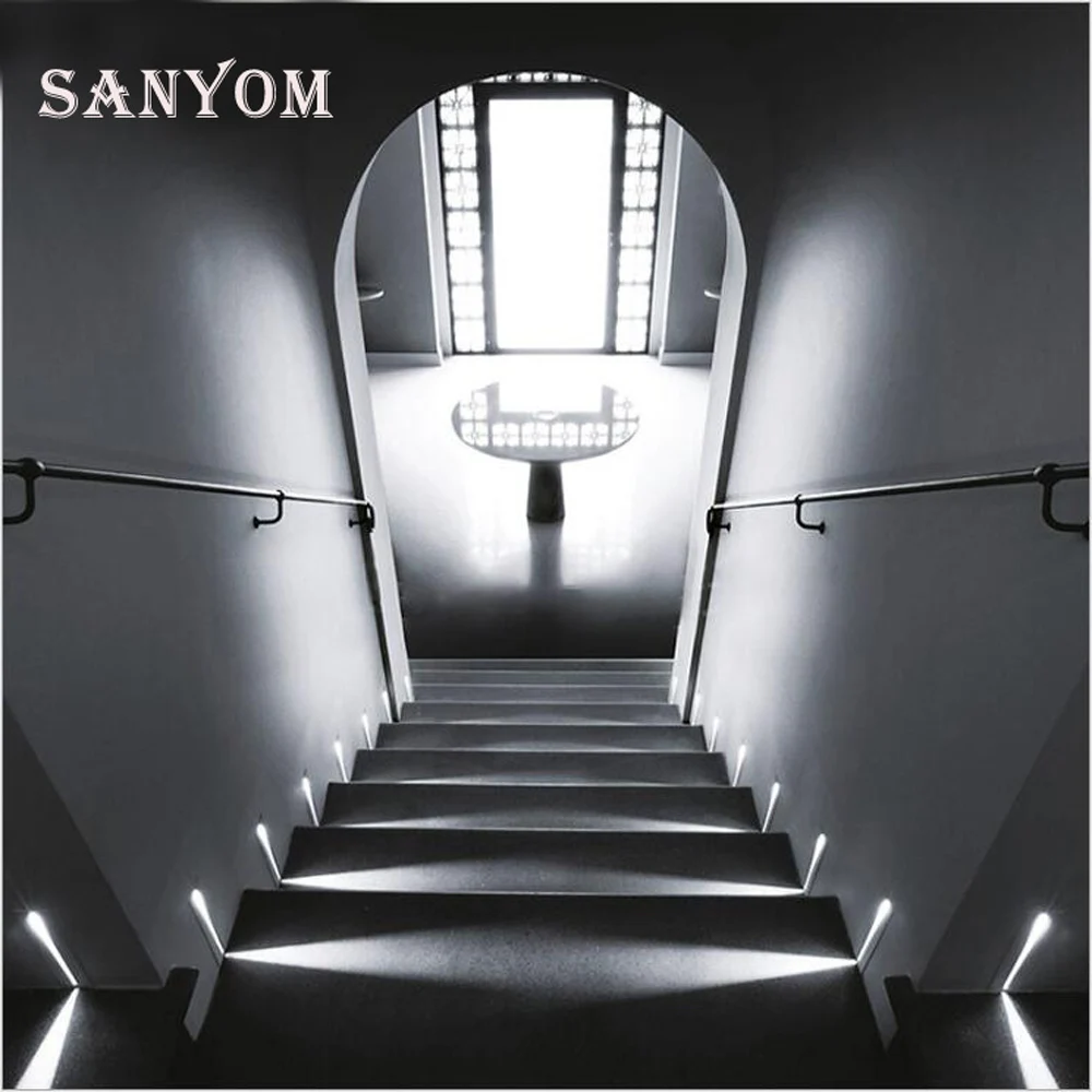 SANDIY Wall Lamp Embedded Stairs Led Light Nightlights for House Renovation Step Foyer Balcony Home Ladder Lighting with Box 3W led wall lamp wall light