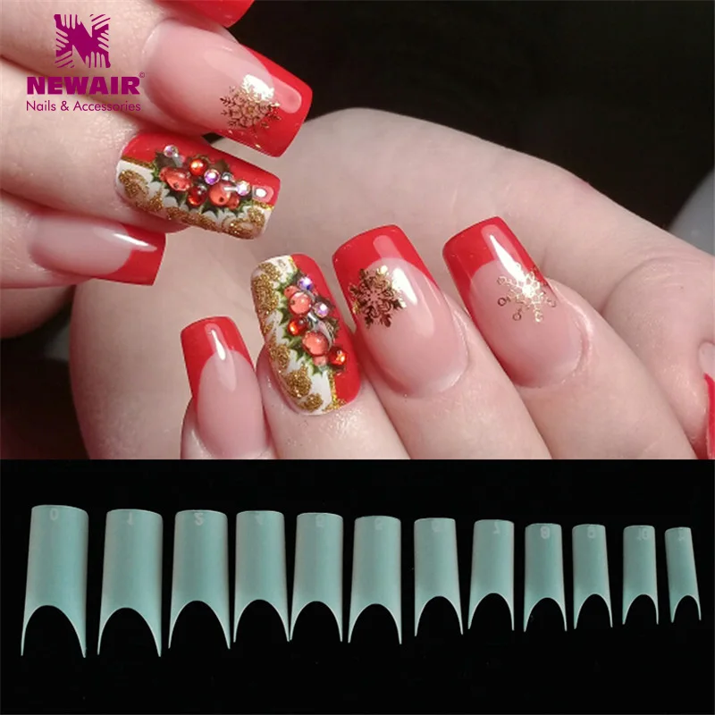 

600PCS Matte Curved Half Nail Tips White Natural Long French False Nails ABS Artificial DIY Nail Art Manicure