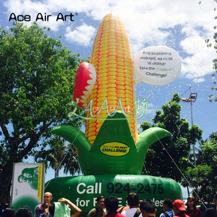 

Giant 5 m H inflatable corn cob,maize model/replica with 1.8m H stand for agricultural products challenge