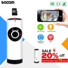 180 градусов панорамный рыбий глаз вид Wi-Fi IP Камера Ночная ИК-2-Way Talk Беспроводной Высокое разрешение удаленного доступа