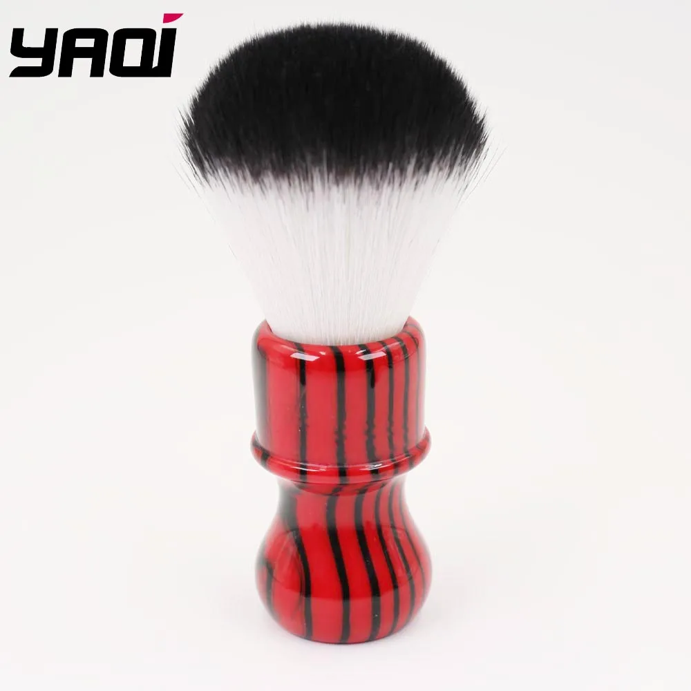 Yaqi Evil Zebra 26 мм узел черный и красный ручка синтетические волосы кисточки для бритья