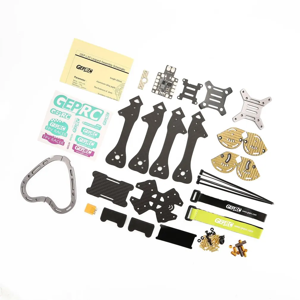 

GEPRC GEP-LX5 Leopard 220mm FPV Frame Racing Quadcopter FPV Racer Quad Drone 4mm Arm frame 3k carbon fiber Brone frame