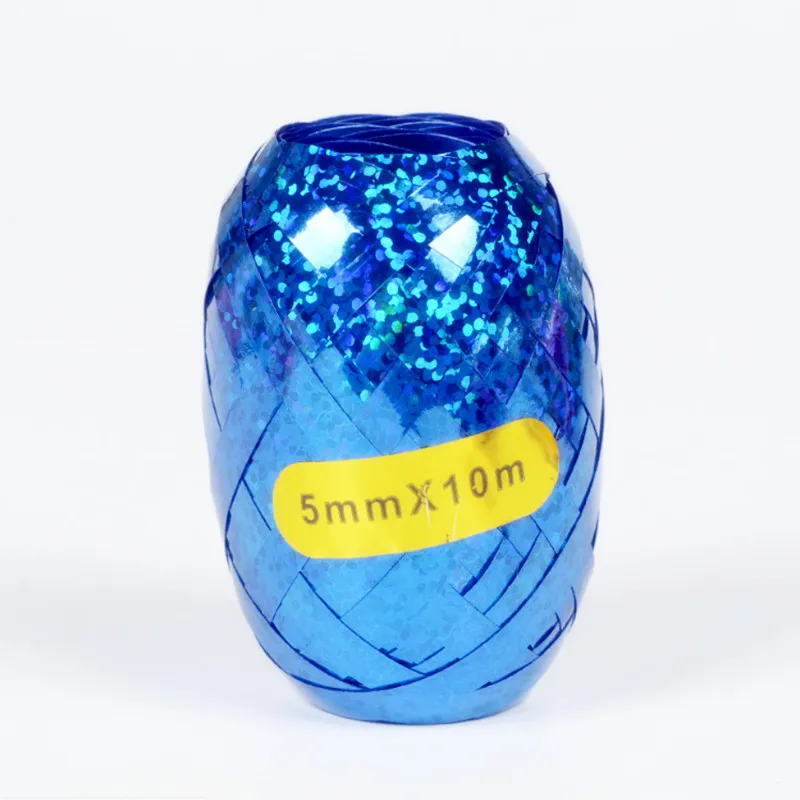 5 мм* 10 м воздушный шар веревка Фольга шар лазер черная Роза Золотая лента Свадьба День Рождения Вечеринка украшение воздушный шар упаковка кран - Цвет: Синий