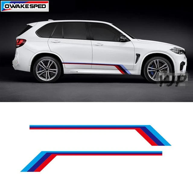 Car Stickers For BMW X5 X6 Tricolor Stripes Vinyl Decal Auto Body Door