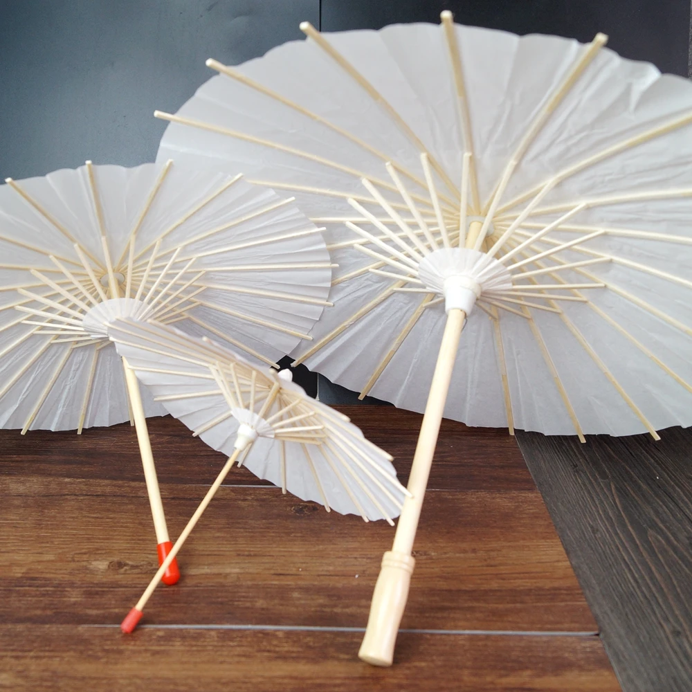 

White Chinese Style Paper Umbrella Prop For 11" 1/6 27cm 1/4 1/3 BJD YOSD SD MSD DD DOD DK DZ Volks Doll Blyth e doll Photograph