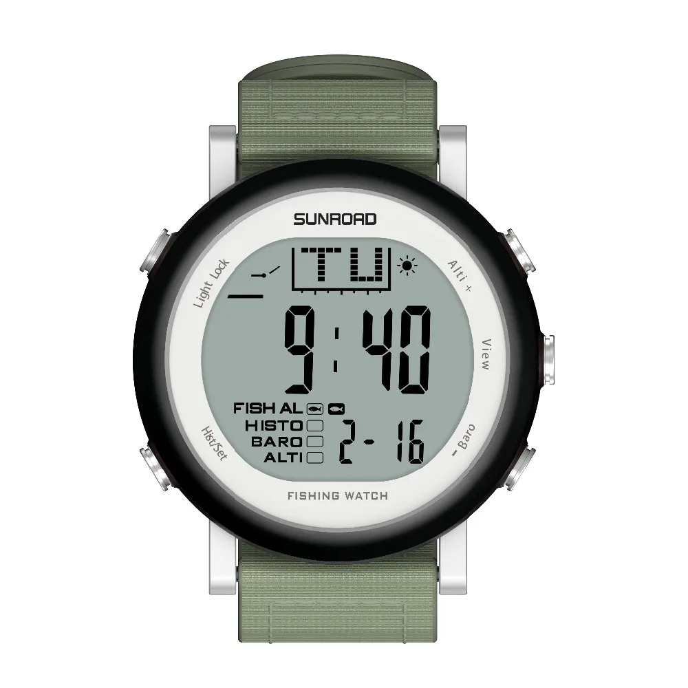 

SUNROAD Men's Digital Outdoor Sports Watch-Weather Forecast Waterproof Altimeter Barometer Thermometer Hiking Watches (Black)