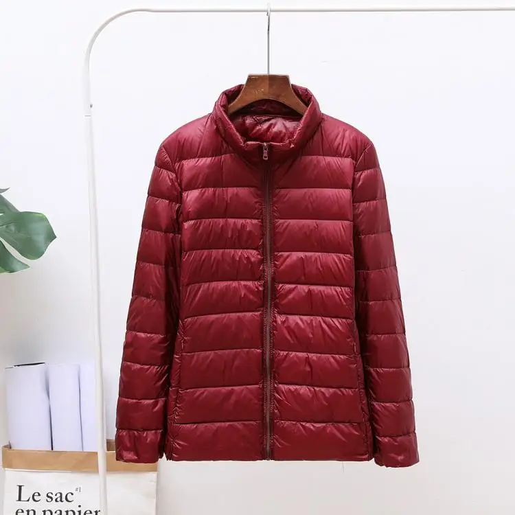 S-7XL light down jacket female short paragraph large size fat MM lightweight jacket hooded thin coat fashion women's clothing