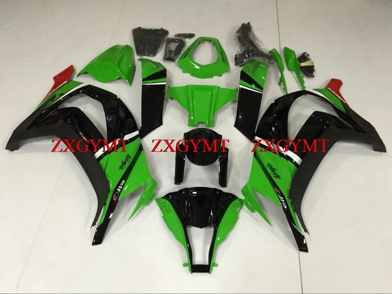Пластик Обтекатели для ZX10r 2011-2015 тело Наборы ZX-10r 2011 зеленый черные кузовные комплекты ZX10r, 11, 12 лет