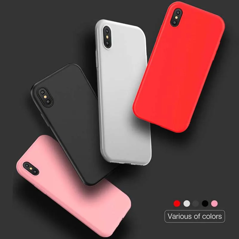 Чехол с защитой от отпечатков пальцев для iPhone 7 матовый Силиконовый чехол ярких