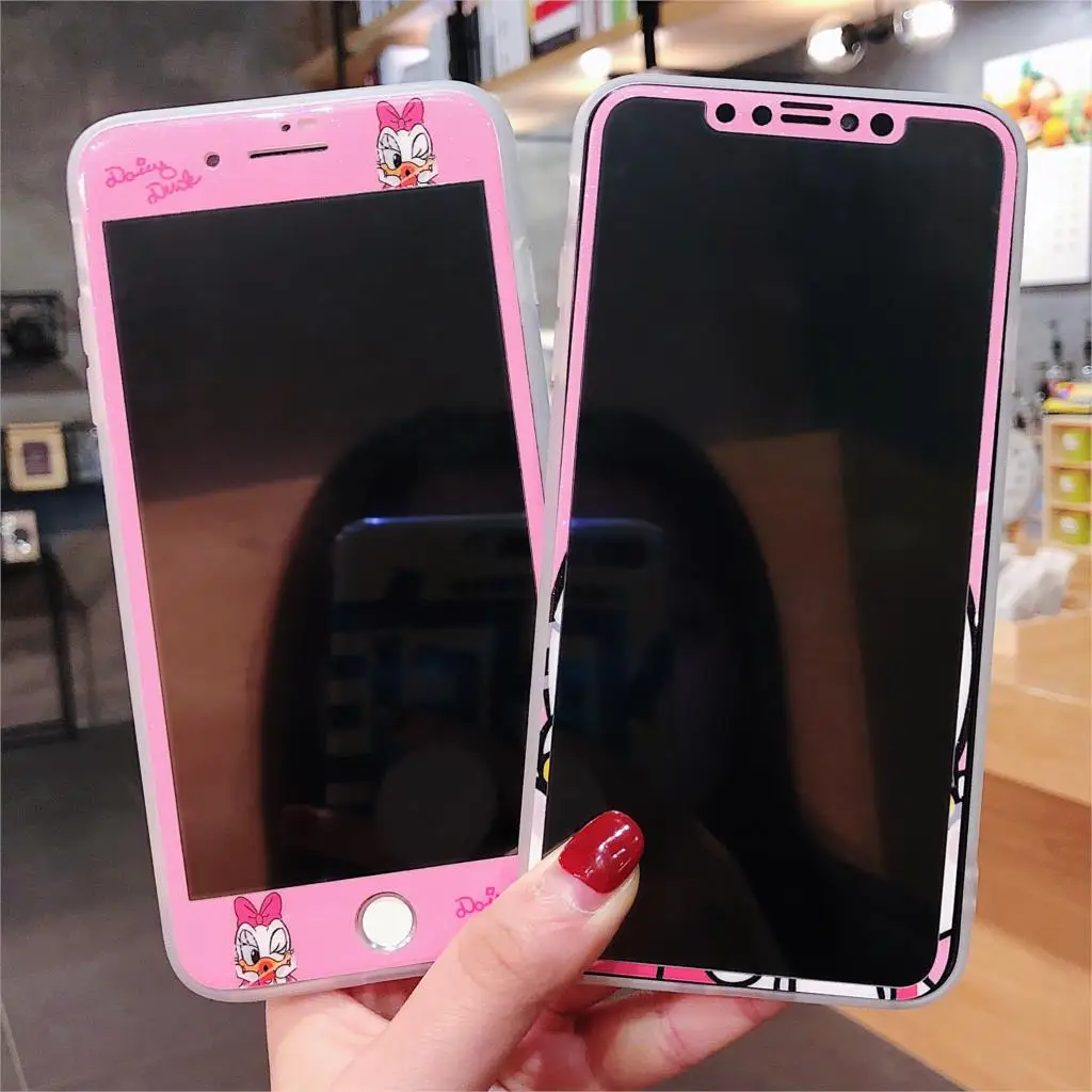 Защитная пленка для экрана iPhone Xs Max Xr X с рисунком из закаленного стекла