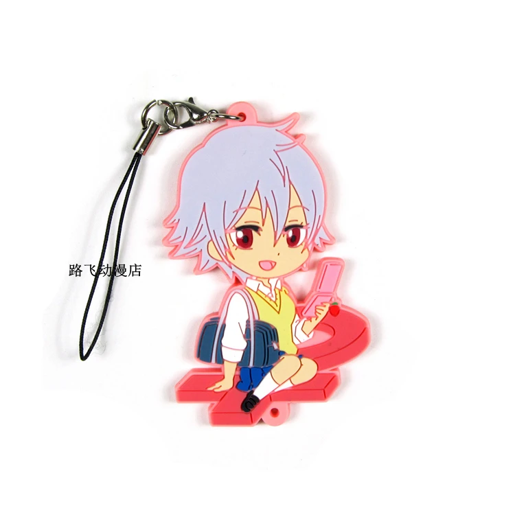 Фигурка героя аниме GINTAMA Sakata Gintoki Okita Sougo Hijikata Toushirou Kondou Isao резиновый брелок