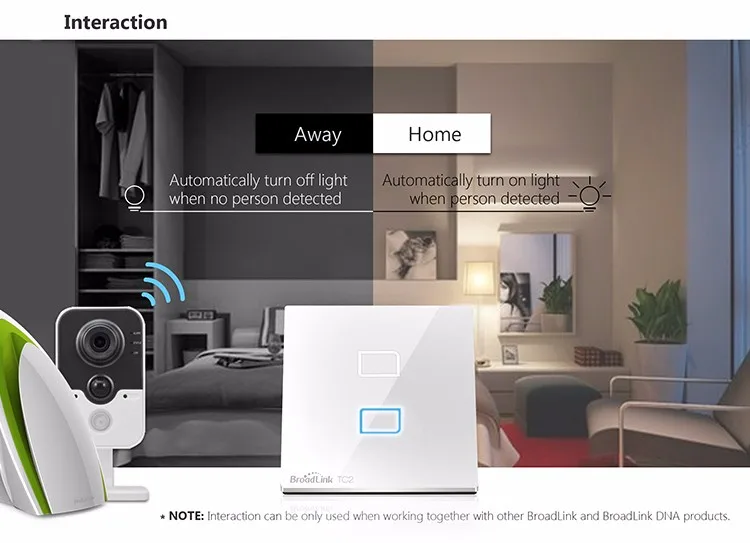 Broadlink TC2 UK Type Wall Touch light Switch WiFi RF 433MHz wireless connection APP Control (12)